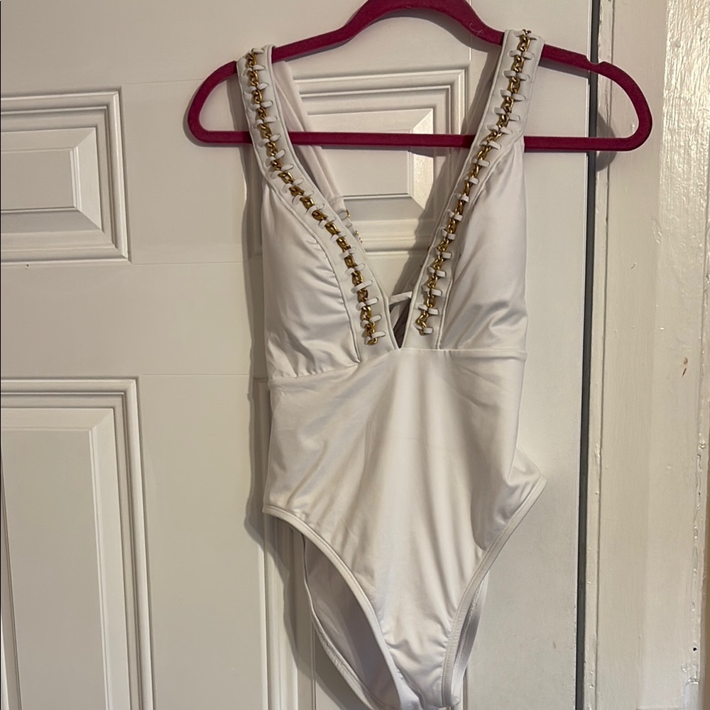 Stylish White Kids One Piece Swimsuit